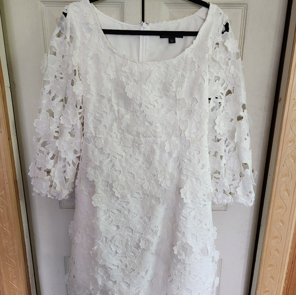 Nwt Boston Proper Elegant White Lace Dress - Picture 3 of 11